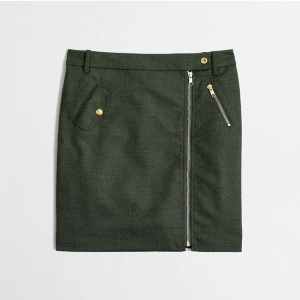 NWOT JCrew mini skirt forest green